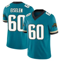 Men's Dieter Eiselen Jacksonville Jaguars No.60 Limited Prowler Throwback Vapor F.U.S.E. Jersey - Teal