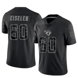 Men's Dieter Eiselen Jacksonville Jaguars No.60 Limited Reflective Jersey - Black