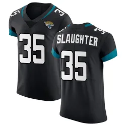 Men's Doneiko Slaughter Jacksonville Jaguars No.35 Elite Vapor Untouchable Jersey - Black