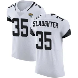 Men's Doneiko Slaughter Jacksonville Jaguars No.35 Elite Vapor Untouchable Road Jersey - White