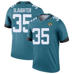 Men's Doneiko Slaughter Jacksonville Jaguars No.35 Legend Color Rush Jersey - Teal