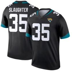 Men's Doneiko Slaughter Jacksonville Jaguars No.35 Legend Jersey - Black