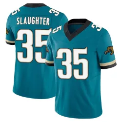 Men's Doneiko Slaughter Jacksonville Jaguars No.35 Limited Prowler Throwback Vapor F.U.S.E. Jersey - Teal