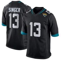 Men's Dorian Singer Jacksonville Jaguars No.13 Game Jersey - Black