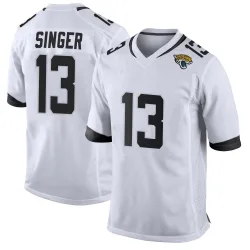 Men's Dorian Singer Jacksonville Jaguars No.13 Game Jersey - White