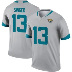 Men's Dorian Singer Jacksonville Jaguars No.13 Legend Silver Inverted Jersey