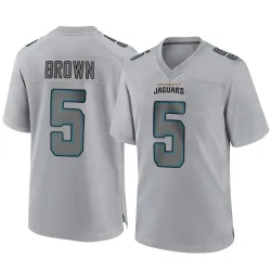 Men's Dyami Brown Jacksonville Jaguars No.5 Game Atmosphere Fashion Jersey - Gray