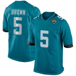 Men's Dyami Brown Jacksonville Jaguars No.5 Game Jersey - Teal