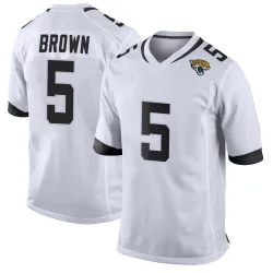 Men's Dyami Brown Jacksonville Jaguars No.5 Game Jersey - White