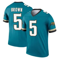 Men's Dyami Brown Jacksonville Jaguars No.5 Legend Prowler Throwback Jersey - Teal