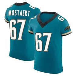 Men's Eli Mostaert Jacksonville Jaguars No.67 Elite Prowler Throwback Vapor F.U.S.E. Jersey - Teal
