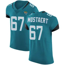 Men's Eli Mostaert Jacksonville Jaguars No.67 Elite Vapor Untouchable Alternate Jersey - Teal