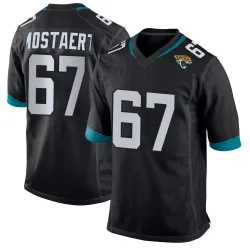 Men's Eli Mostaert Jacksonville Jaguars No.67 Game Jersey - Black