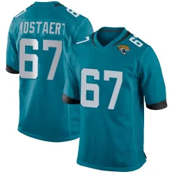 Men's Eli Mostaert Jacksonville Jaguars No.67 Game Jersey - Teal