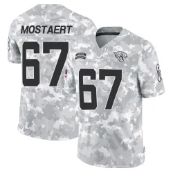 Men's Eli Mostaert Jacksonville Jaguars No.67 Limited 2024 Salute to Service Jersey - Arctic Camo