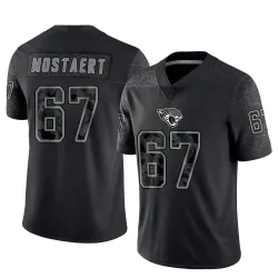 Men's Eli Mostaert Jacksonville Jaguars No.67 Limited Reflective Jersey - Black