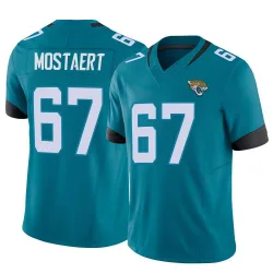 Men's Eli Mostaert Jacksonville Jaguars No.67 Limited Vapor F.U.S.E. Jersey - Teal