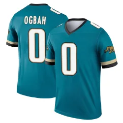 Men's Emmanuel Ogbah Jacksonville Jaguars No.0 Legend Prowler Throwback Jersey - Teal