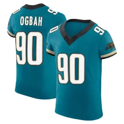 Men's Emmanuel Ogbah Jacksonville Jaguars No.90 Elite Prowler Throwback Vapor F.U.S.E. Jersey - Teal
