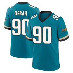 Men's Emmanuel Ogbah Jacksonville Jaguars No.90 Game Prowler Throwback Jersey - Teal