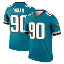 Men's Emmanuel Ogbah Jacksonville Jaguars No.90 Legend Prowler Throwback Jersey - Teal