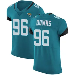 Men's Ethan Downs Jacksonville Jaguars No.96 Elite Vapor Untouchable Alternate Jersey - Teal