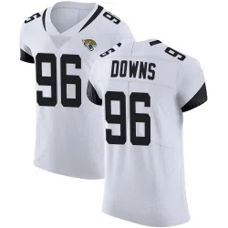 Men's Ethan Downs Jacksonville Jaguars No.96 Elite Vapor Untouchable Road Jersey - White