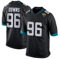 Men's Ethan Downs Jacksonville Jaguars No.96 Game Jersey - Black