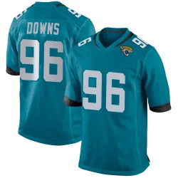 Men's Ethan Downs Jacksonville Jaguars No.96 Game Jersey - Teal