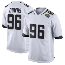 Men's Ethan Downs Jacksonville Jaguars No.96 Game Jersey - White