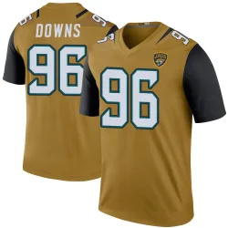 Men's Ethan Downs Jacksonville Jaguars No.96 Legend Color Rush Bold Jersey - Gold