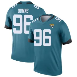 Men's Ethan Downs Jacksonville Jaguars No.96 Legend Color Rush Jersey - Teal