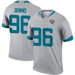 Men's Ethan Downs Jacksonville Jaguars No.96 Legend Silver Inverted Jersey