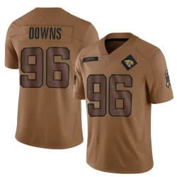 Men's Ethan Downs Jacksonville Jaguars No.96 Limited 2023 Salute To Service Jersey - Brown