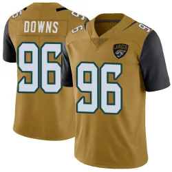 Men's Ethan Downs Jacksonville Jaguars No.96 Limited Color Rush Vapor Untouchable Jersey - Gold