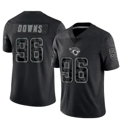 Men's Ethan Downs Jacksonville Jaguars No.96 Limited Reflective Jersey - Black