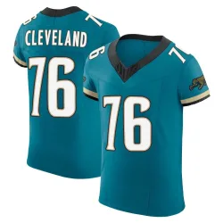 Men's Ezra Cleveland Jacksonville Jaguars No.76 Elite Prowler Throwback Vapor F.U.S.E. Jersey - Teal