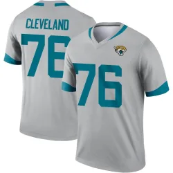 Men's Ezra Cleveland Jacksonville Jaguars No.76 Legend Silver Inverted Jersey