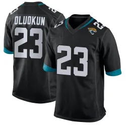 Men's Foyesade Oluokun Jacksonville Jaguars No.23 Game Jersey - Black