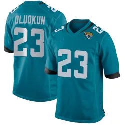 Men's Foyesade Oluokun Jacksonville Jaguars No.23 Game Jersey - Teal