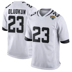 Men's Foyesade Oluokun Jacksonville Jaguars No.23 Game Jersey - White