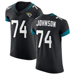 Men's Fred Johnson Jacksonville Jaguars No.74 Elite Vapor Untouchable Jersey - Black