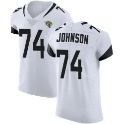 Men's Fred Johnson Jacksonville Jaguars No.74 Elite Vapor Untouchable Road Jersey - White