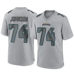Men's Fred Johnson Jacksonville Jaguars No.74 Game Atmosphere Fashion Jersey - Gray