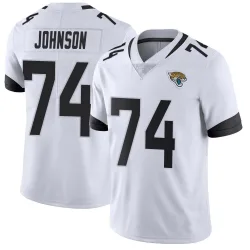 Men's Fred Johnson Jacksonville Jaguars No.74 Limited Vapor Untouchable Jersey - White