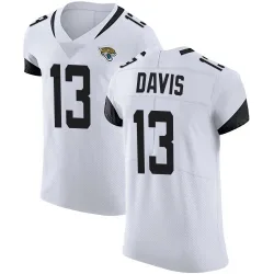 Men's Gabe Davis Jacksonville Jaguars No.13 Elite Vapor Untouchable Road Jersey - White