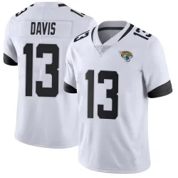 Men's Gabe Davis Jacksonville Jaguars No.13 Limited Vapor Untouchable Jersey - White