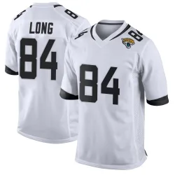 Men's Hunter Long Jacksonville Jaguars No.84 Game Jersey - White