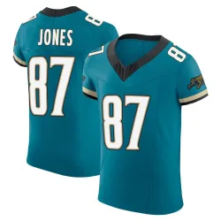 Men's J.J. Jones Jacksonville Jaguars No.87 Elite Prowler Throwback Vapor F.U.S.E. Jersey - Teal