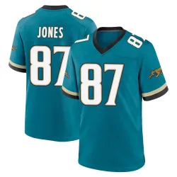 Men's J.J. Jones Jacksonville Jaguars No.87 Game Prowler Throwback Jersey - Teal